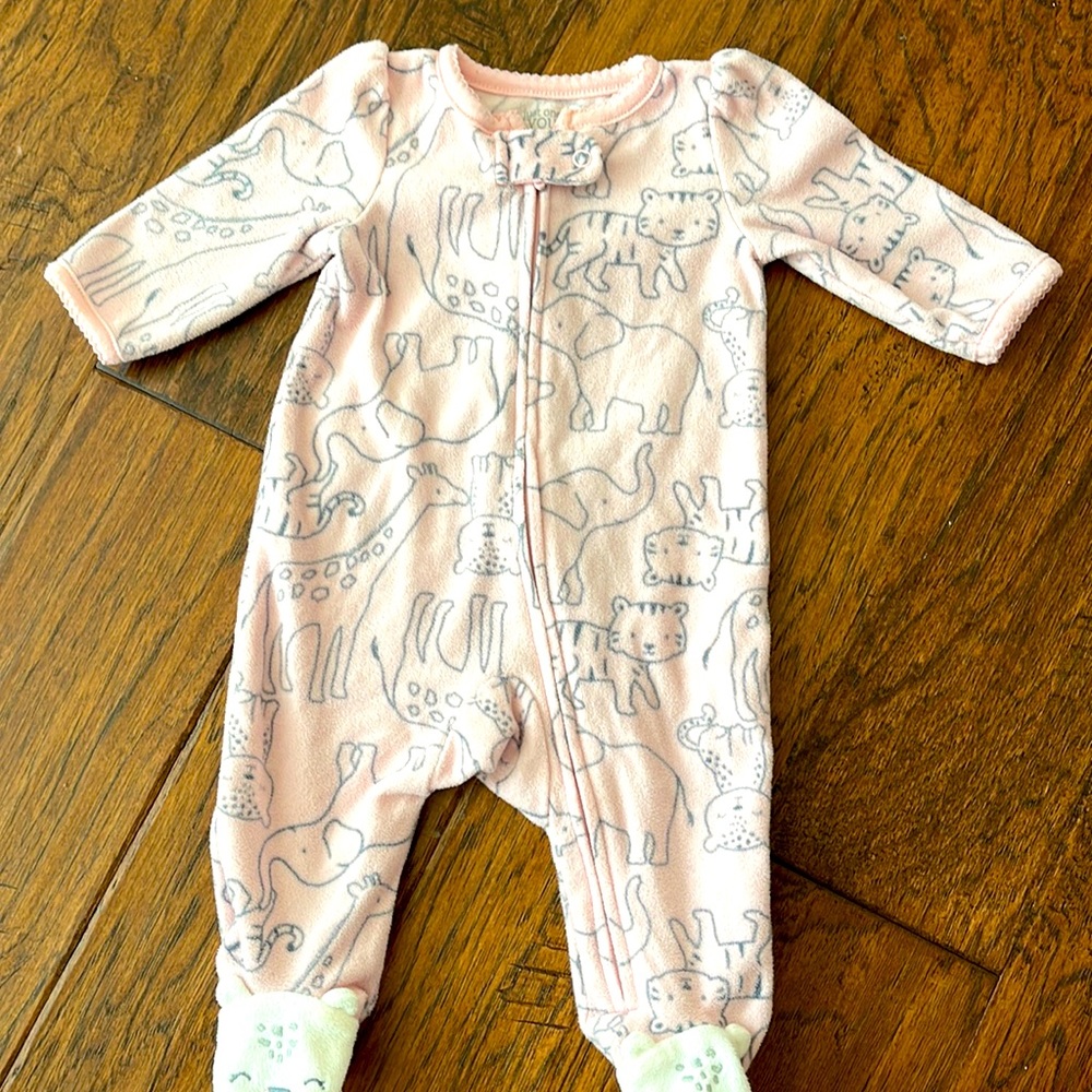 Adorable and cozy fleece baby footie pajamas